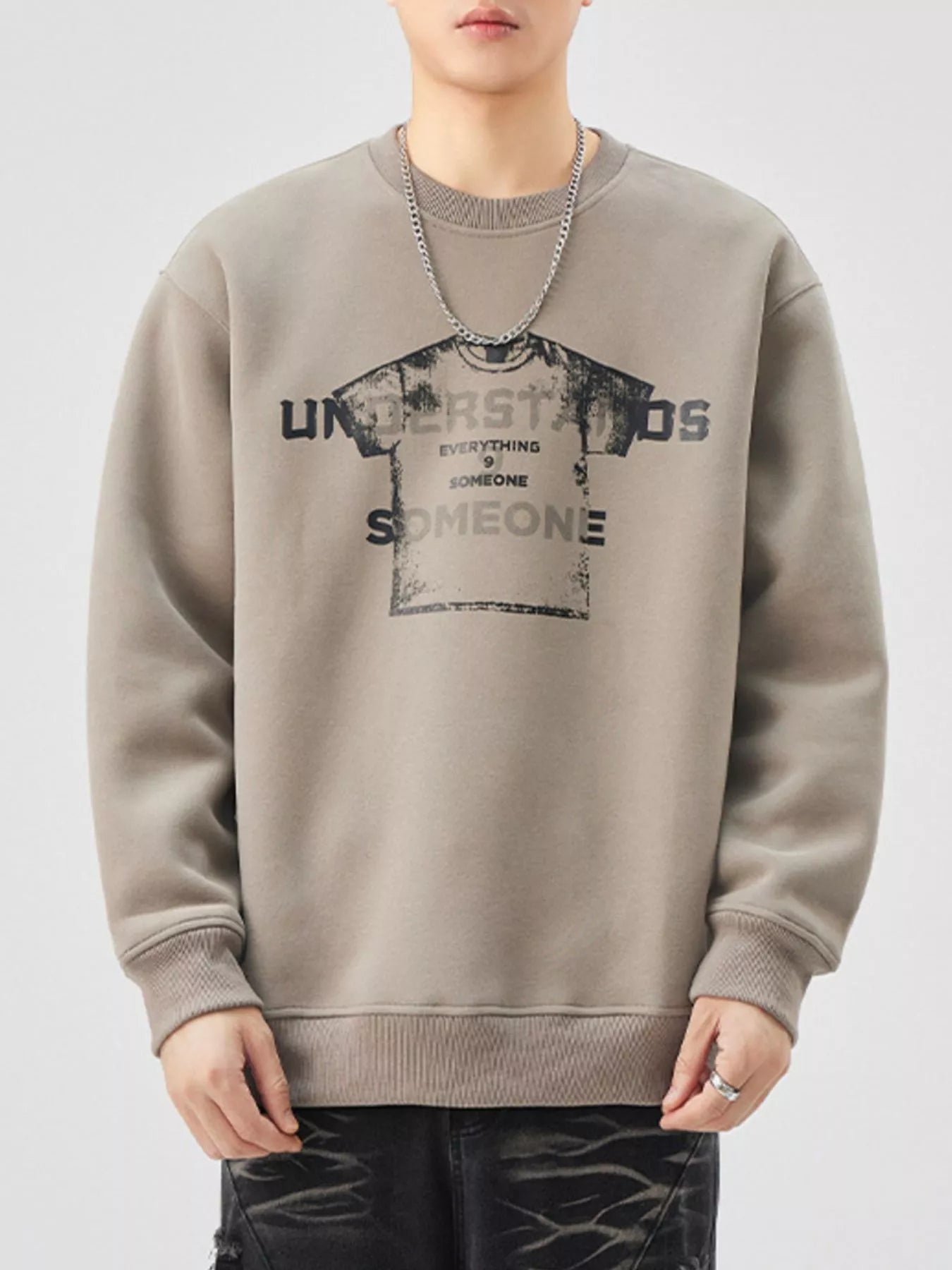 Men's Graphic Crew Neck Sweatshirt – Oversized Style - My Wear Clothing Co