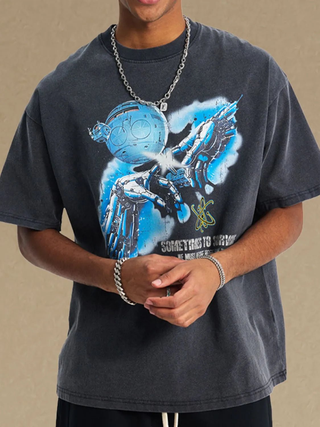 Men's Graphic Round Neck Half Sleeve T-Shirt - My Wear Clothing Co