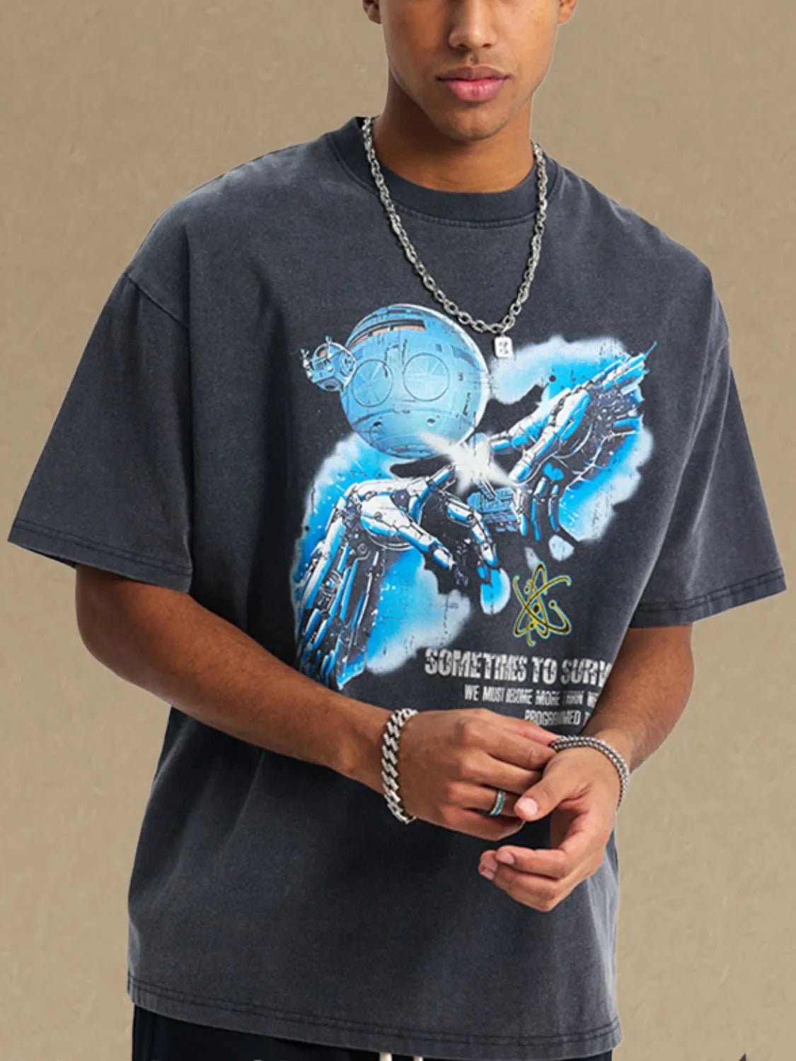 Men's Graphic Round Neck Half Sleeve T-Shirt - My Wear Clothing Co