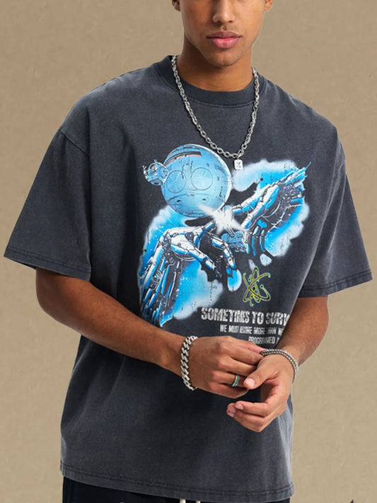 Men's Graphic Round Neck Half Sleeve T-Shirt - My Wear Clothing Co