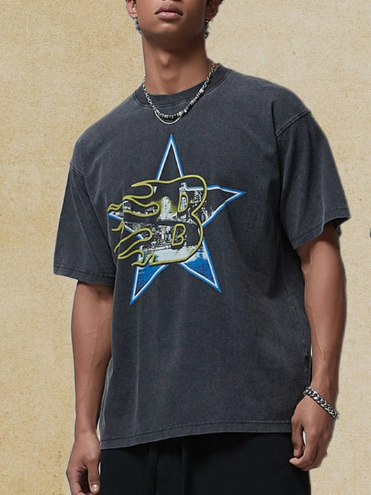 Men's Graphic Round Neck Half Sleeve T-Shirt - My Wear Clothing Co