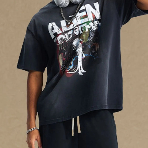 Men's Graphic Round Neck Half Sleeve T-Shirt - My Wear Clothing Co