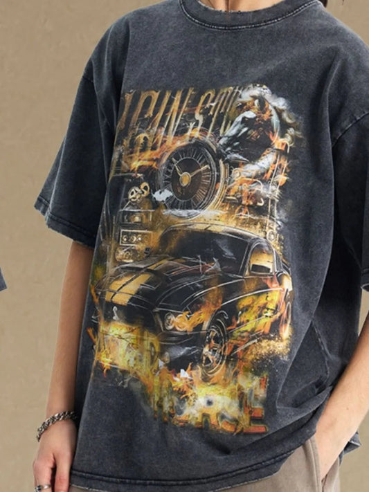 Men's Graphic Round Neck Half Sleeve T-Shirt - My Wear Clothing Co