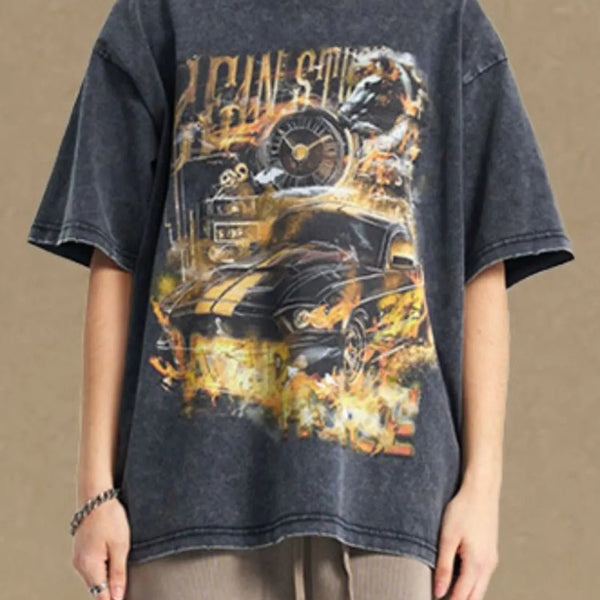 Men's Graphic Round Neck Half Sleeve T-Shirt - My Wear Clothing Co