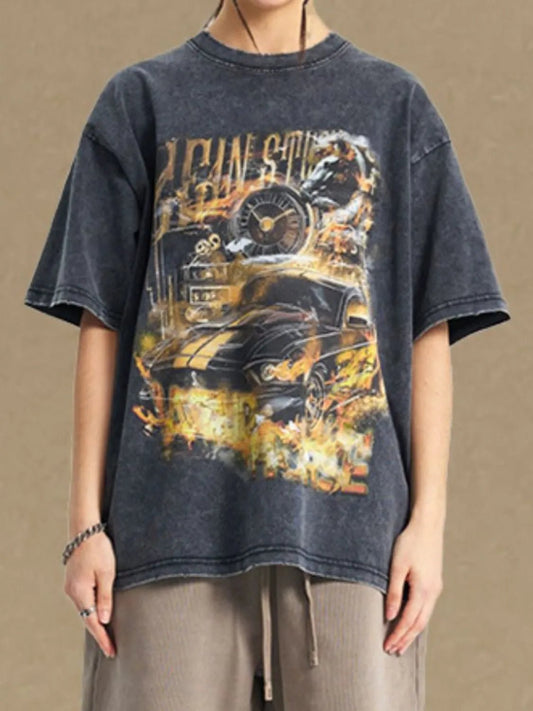 Men's Graphic Round Neck Half Sleeve T-Shirt - My Wear Clothing Co