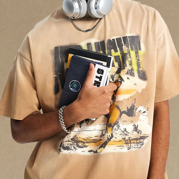 Men's Graphic Round Neck Half Sleeve T-Shirt - My Wear Clothing Co