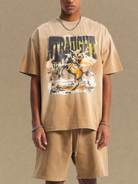 Men's Graphic Round Neck Half Sleeve T-Shirt - My Wear Clothing Co