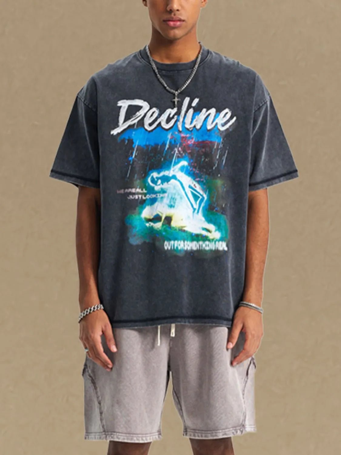 Men's Graphic Round Neck Half Sleeve T-Shirt - My Wear Clothing Co