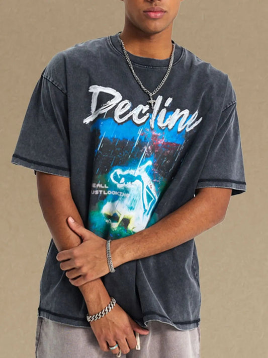 Men's Graphic Round Neck Half Sleeve T-Shirt - My Wear Clothing Co