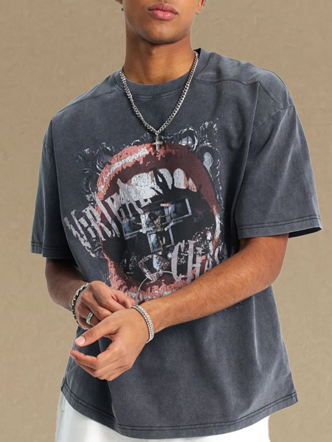 Men's Graphic Round Neck Half Sleeve T-Shirt - My Wear Clothing Co