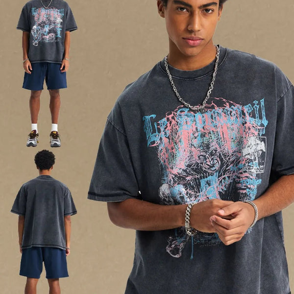 Men's Graphic Round Neck Half Sleeve T-Shirt - My Wear Clothing Co