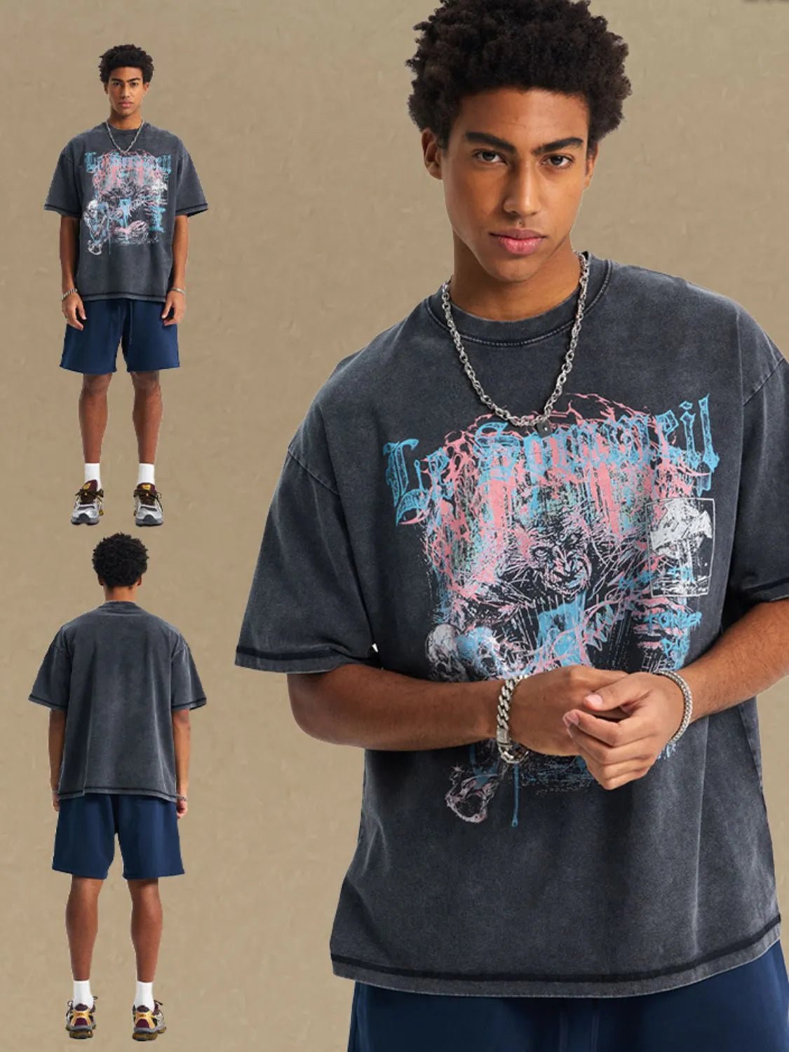 Men's Graphic Round Neck Half Sleeve T-Shirt - My Wear Clothing Co