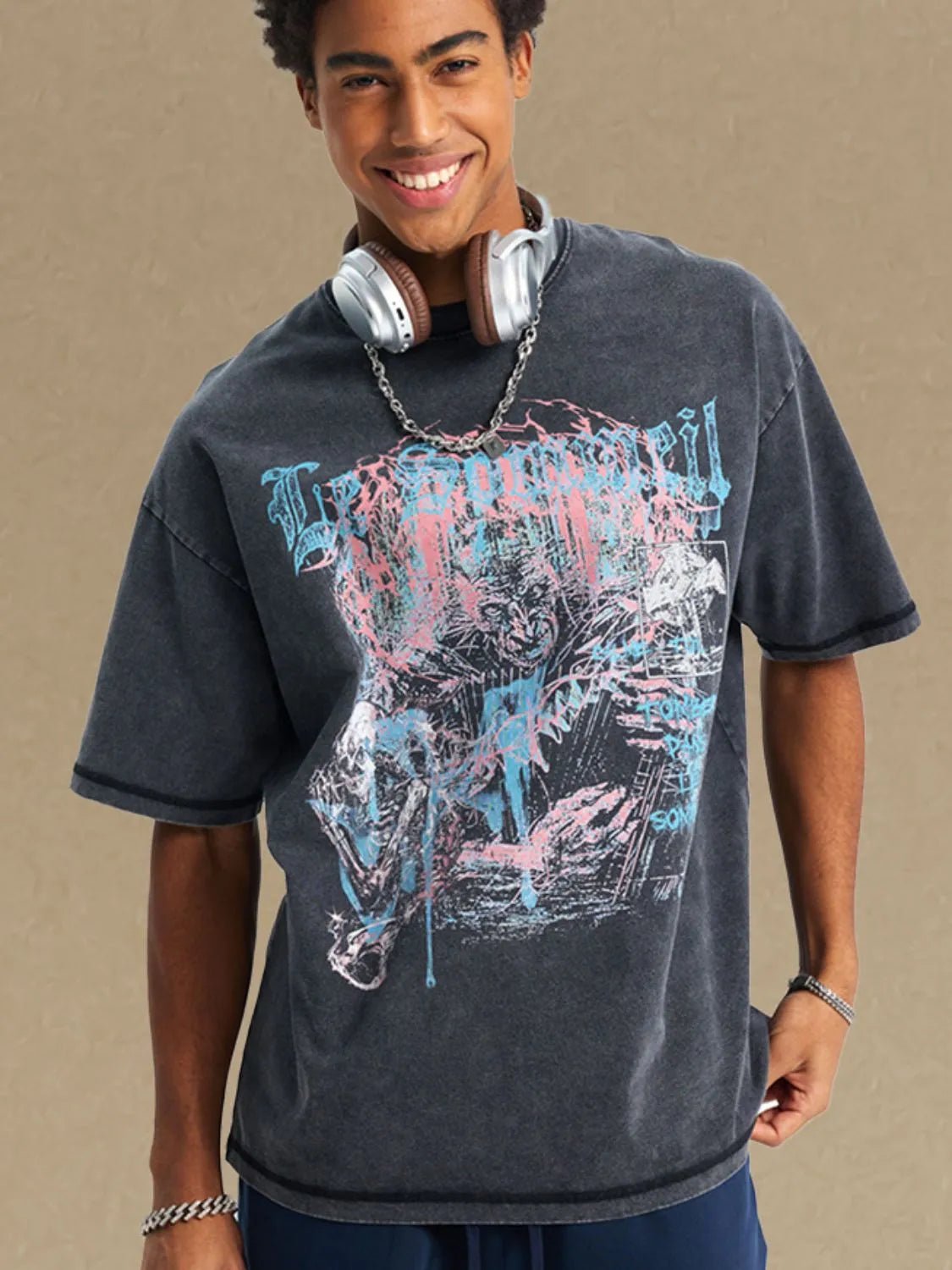 Men's Graphic Round Neck Half Sleeve T-Shirt - My Wear Clothing Co