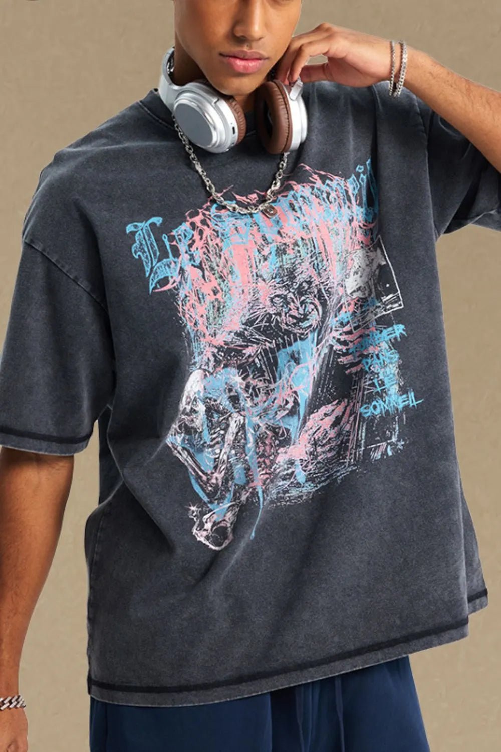 Men's Graphic Round Neck Half Sleeve T-Shirt - My Wear Clothing Co