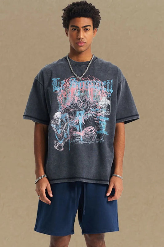 Men's Graphic Round Neck Half Sleeve T-Shirt - My Wear Clothing Co