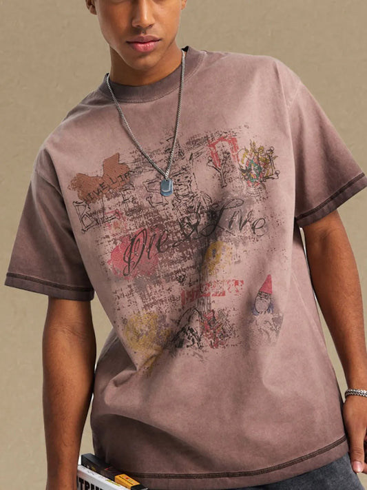 Men's Graphic Round Neck Half Sleeve T-Shirt - My Wear Clothing Co