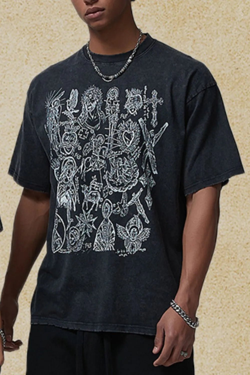 Men's Graphic Round Neck Half Sleeve T-Shirt - My Wear Clothing Co