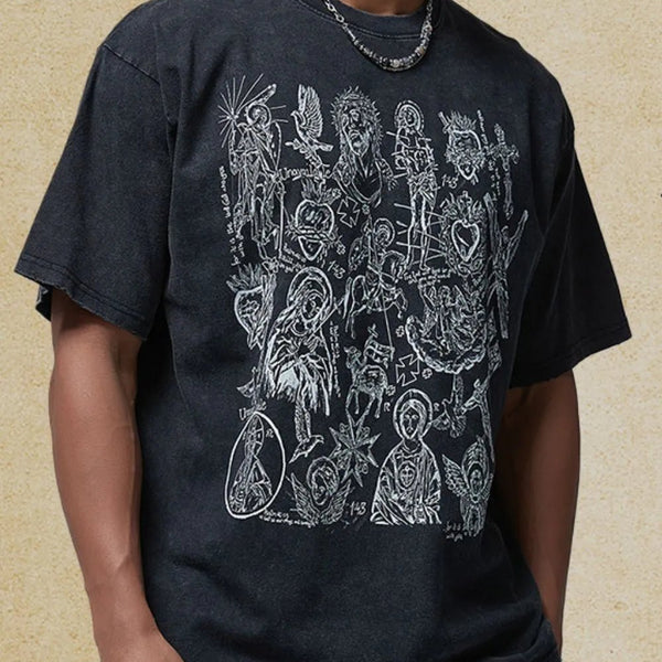 Men's Graphic Round Neck Half Sleeve T-Shirt - My Wear Clothing Co