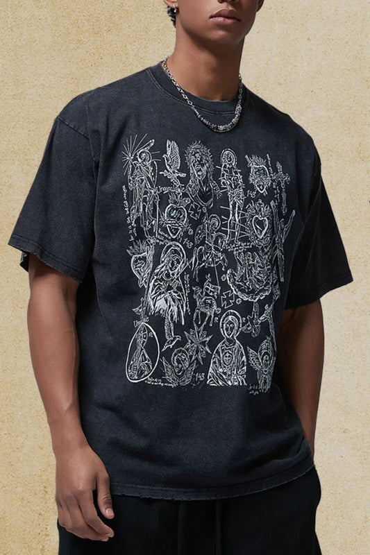 Men's Graphic Round Neck Half Sleeve T-Shirt - My Wear Clothing Co