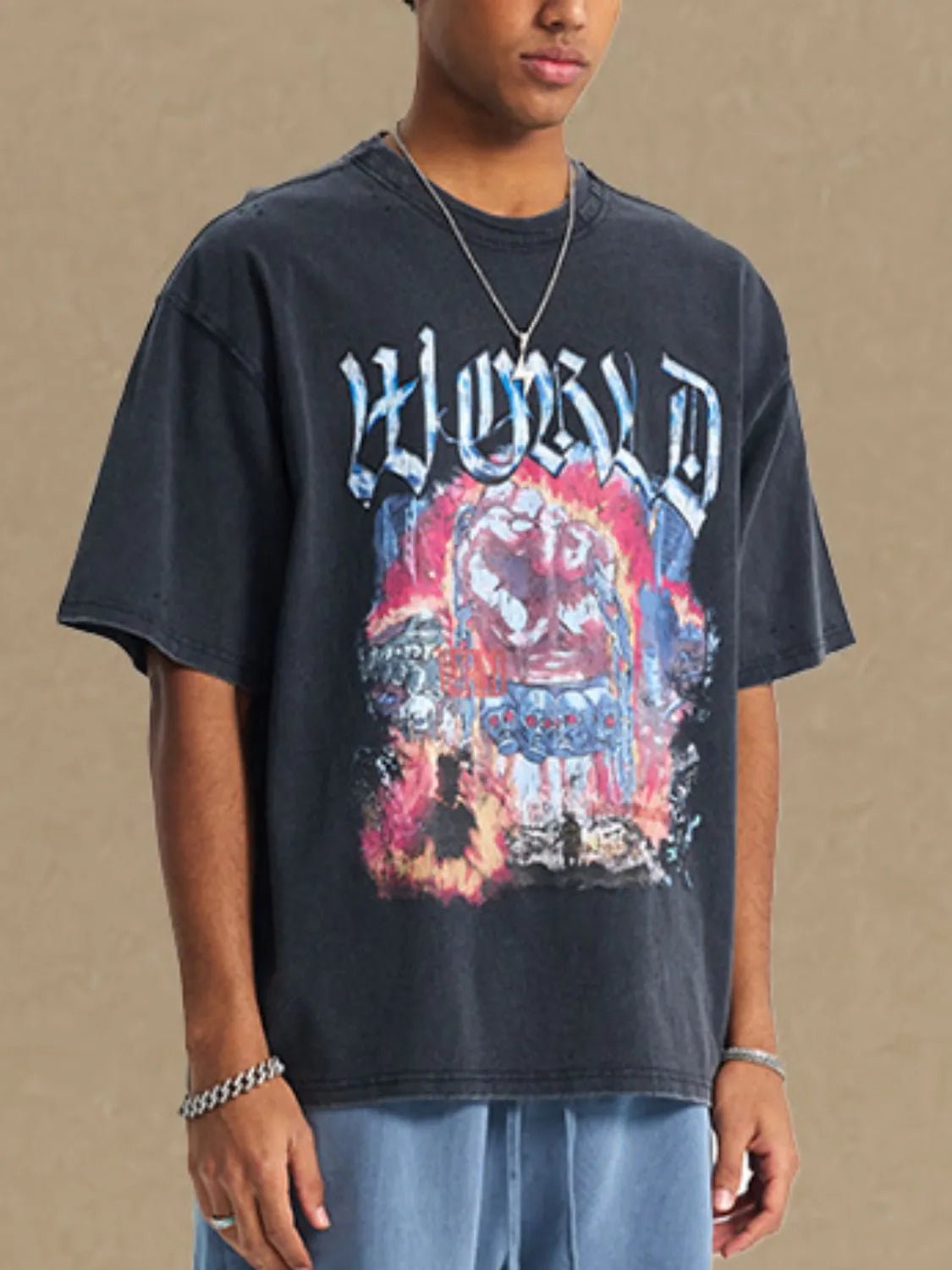 Men's Graphic Round Neck Half Sleeve T-Shirt - My Wear Clothing Co