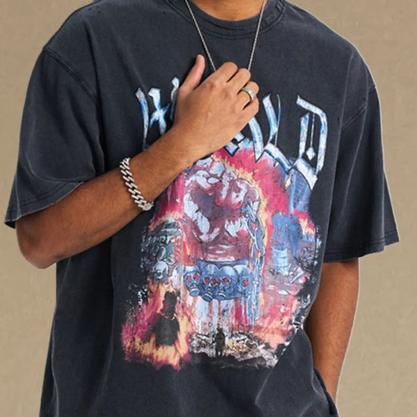 Men's Graphic Round Neck Half Sleeve T-Shirt - My Wear Clothing Co