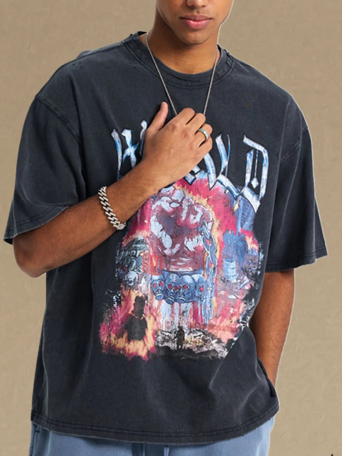 Men's Graphic Round Neck Half Sleeve T-Shirt - My Wear Clothing Co