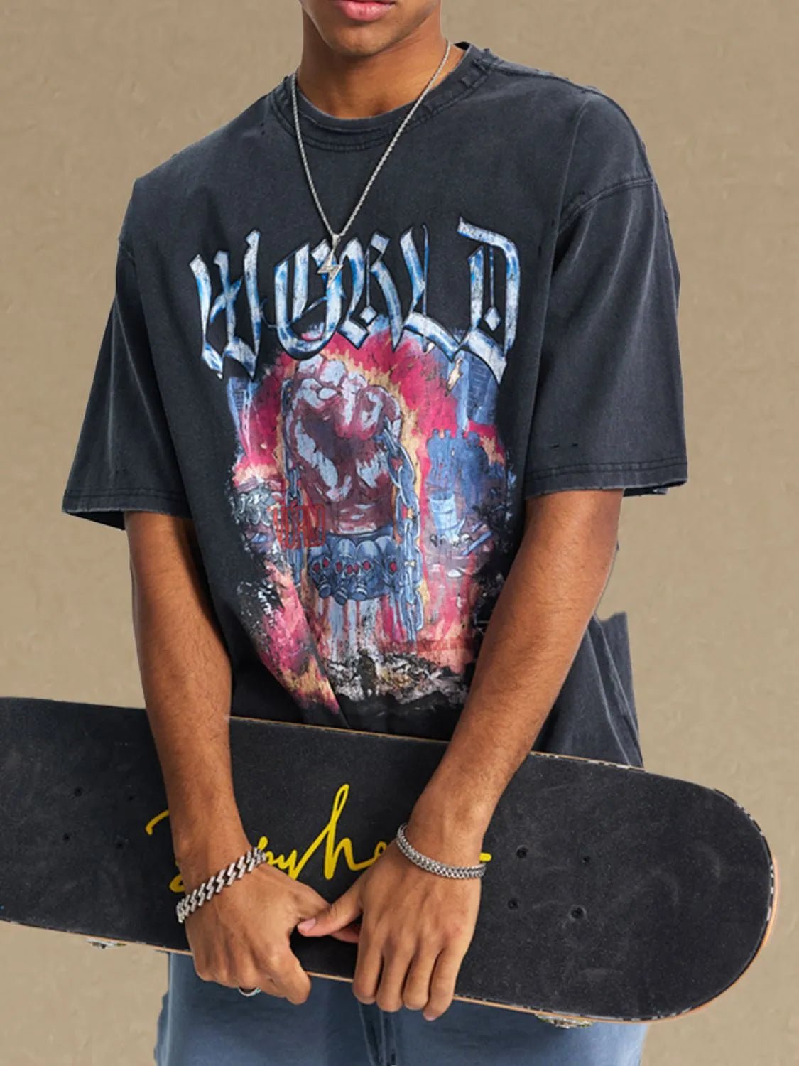 Men's Graphic Round Neck Half Sleeve T-Shirt - My Wear Clothing Co