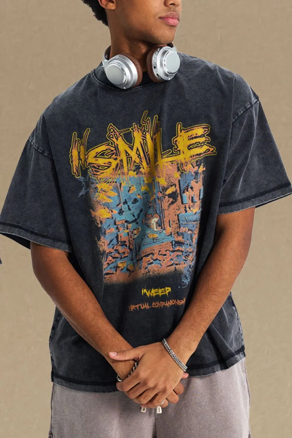 Men's Graphic Round Neck Half Sleeve T-Shirt - My Wear Clothing Co