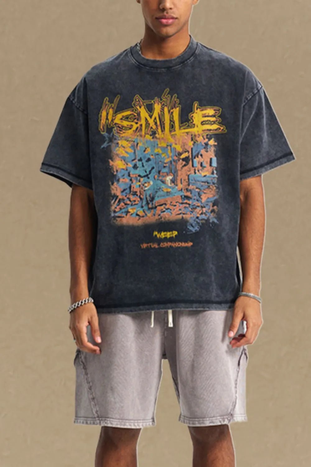 Men's Graphic Round Neck Half Sleeve T-Shirt - My Wear Clothing Co