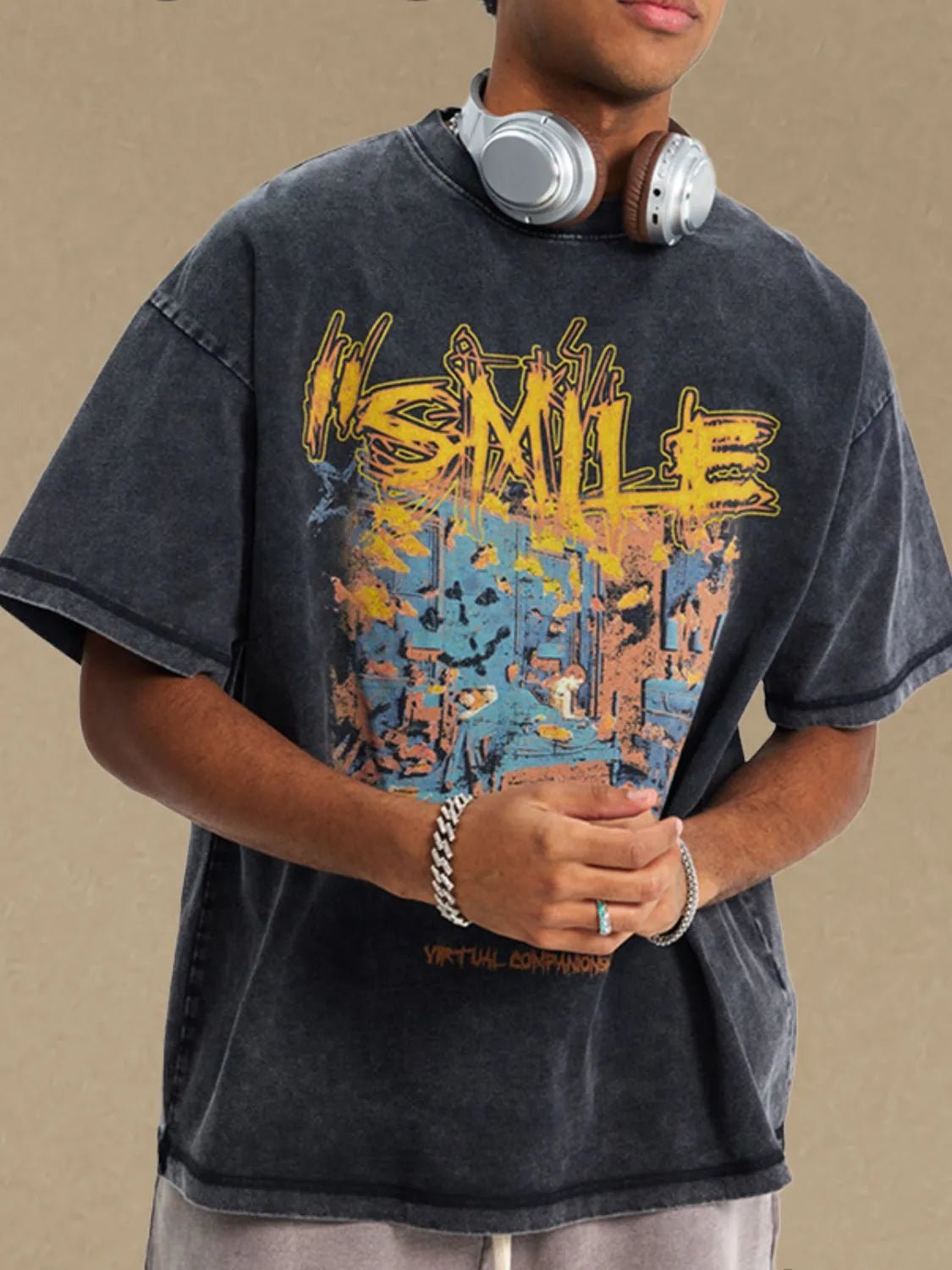 Men's Graphic Round Neck Half Sleeve T-Shirt - My Wear Clothing Co