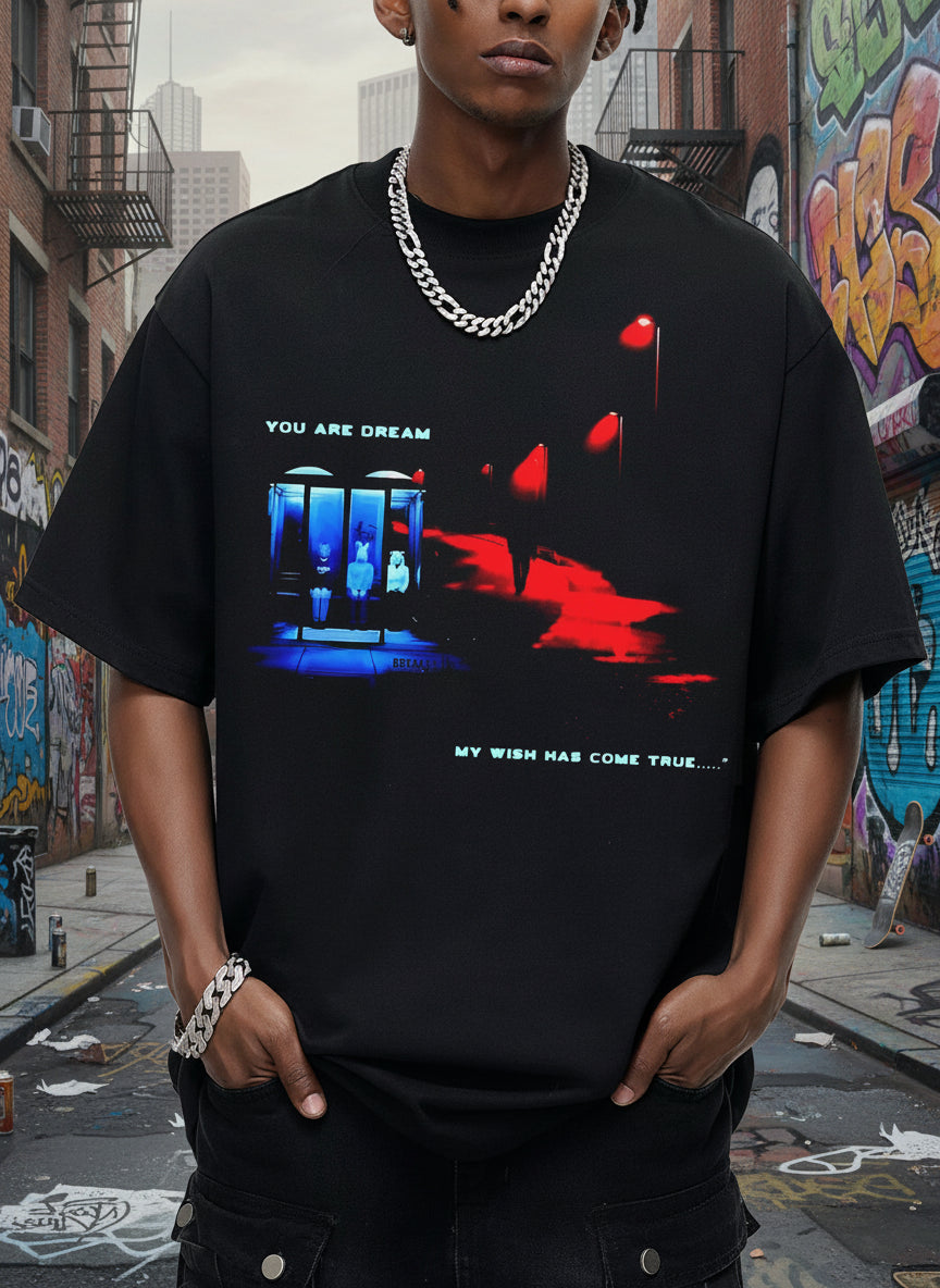 Men's Graphic Round Neck Oversized T-Shirt - My Wear Clothing Co