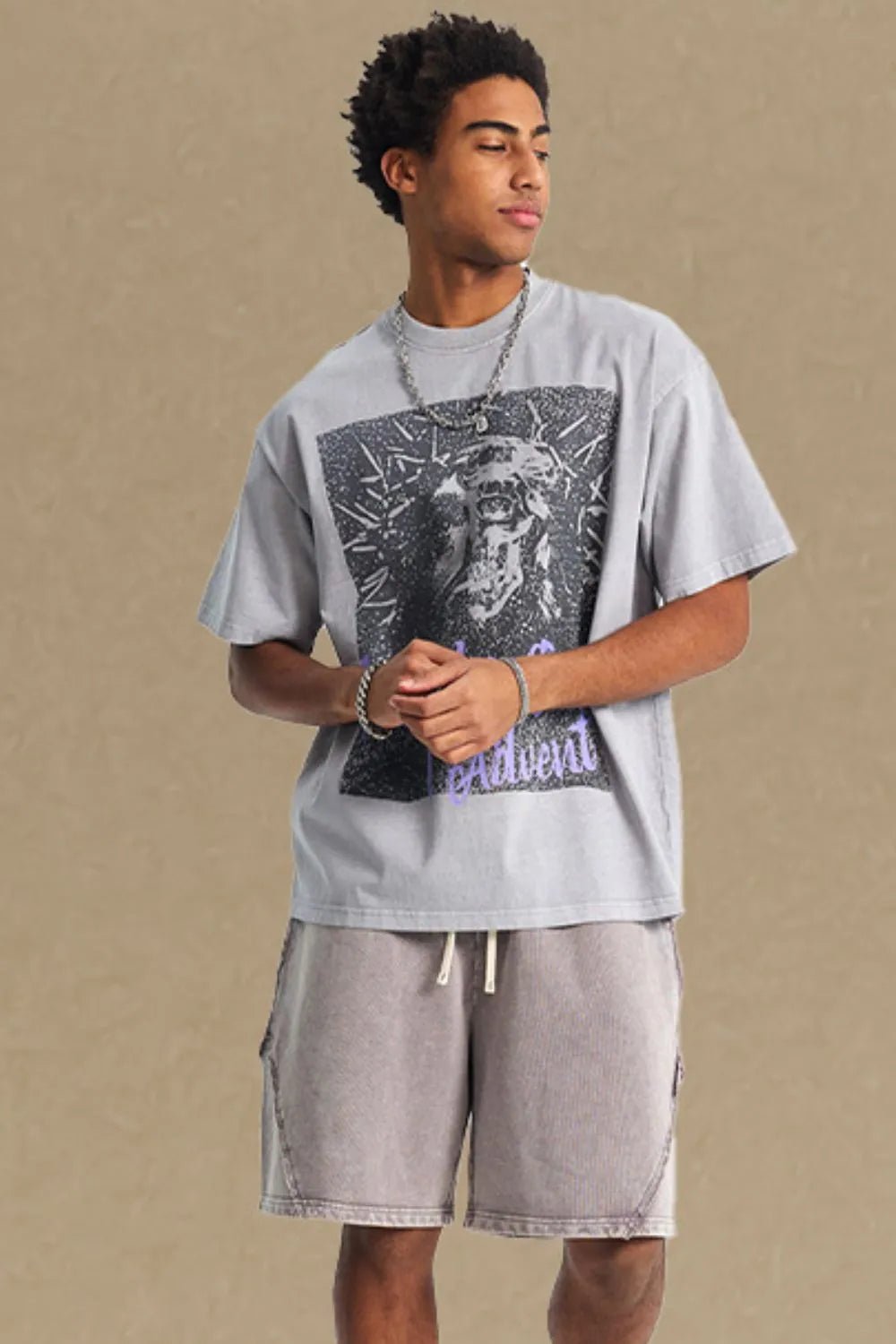 Men's Graphic Round Neck Short Sleeve T-Shirt - My Wear Clothing Co