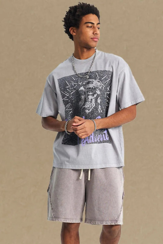 Men's Graphic Round Neck Short Sleeve T-Shirt - My Wear Clothing Co