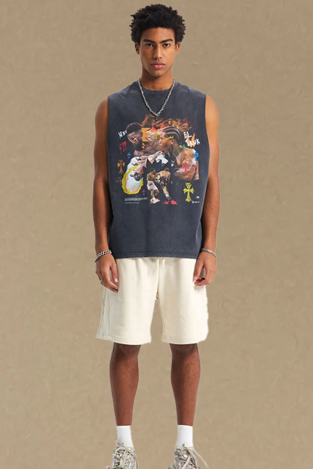 Men's Graphic Round Neck Tank - My Wear Clothing Co