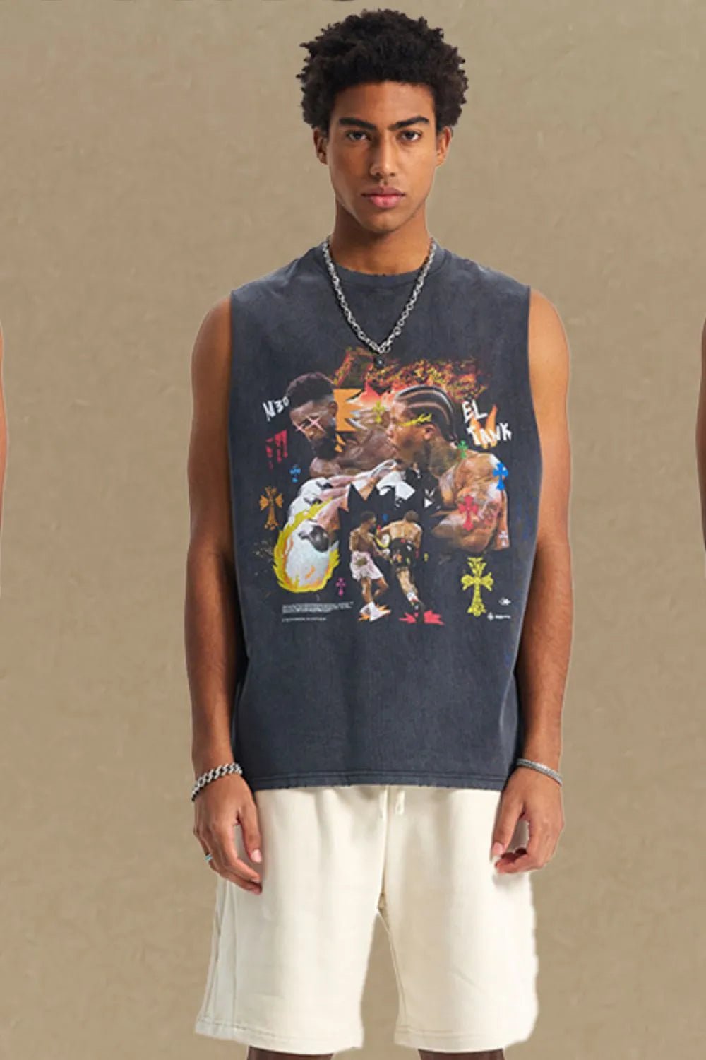 Men's Graphic Round Neck Tank - My Wear Clothing Co