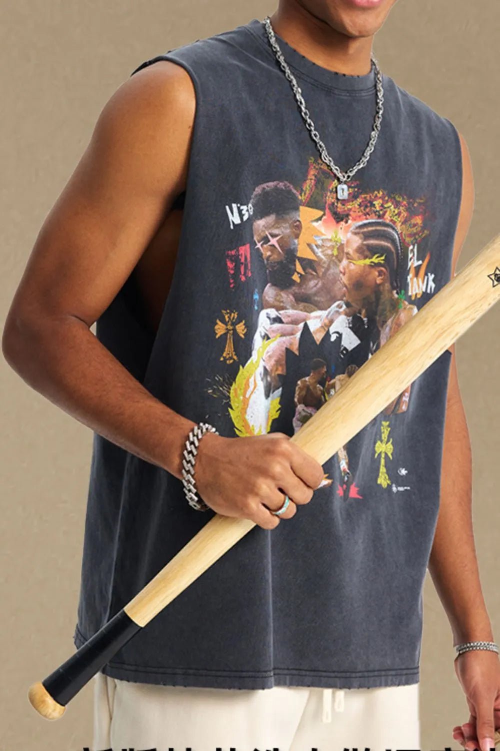 Men's Graphic Round Neck Tank - My Wear Clothing Co