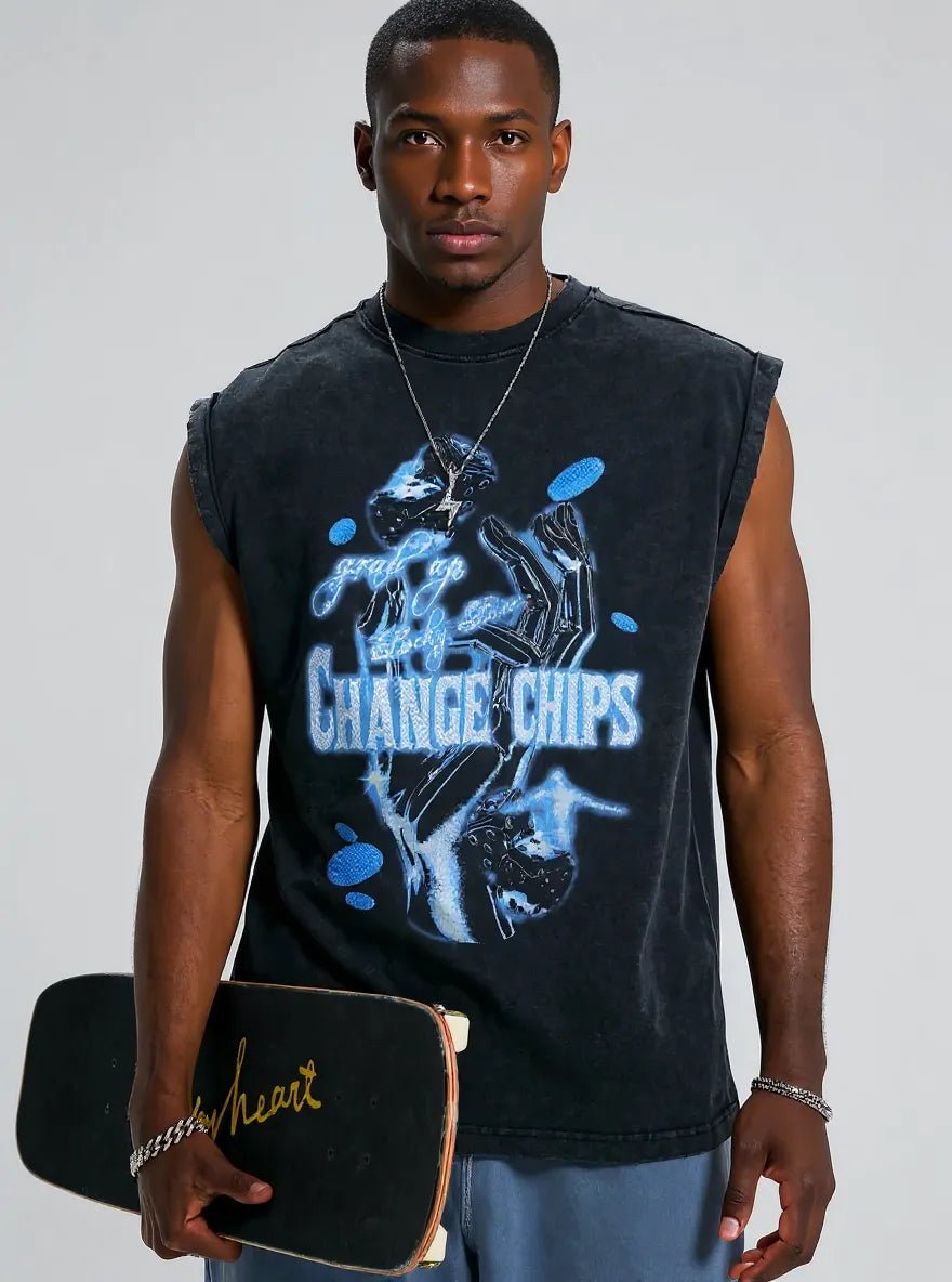 Men's Graphic Round Neck Tank - My Wear Clothing Co