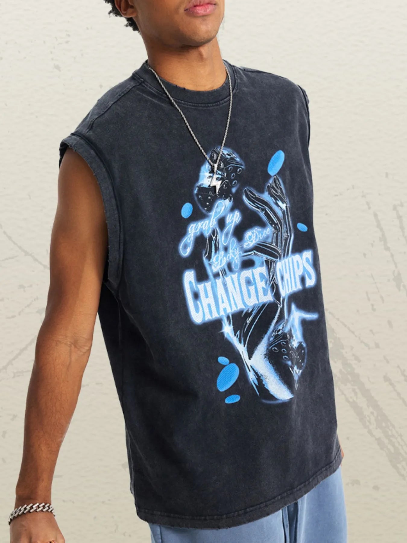 Men's Graphic Round Neck Tank - My Wear Clothing Co