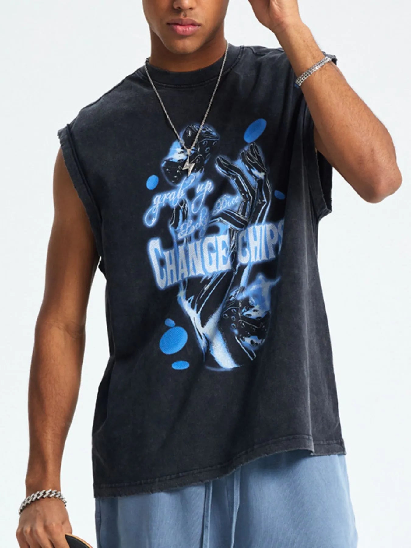Men's Graphic Round Neck Tank - My Wear Clothing Co