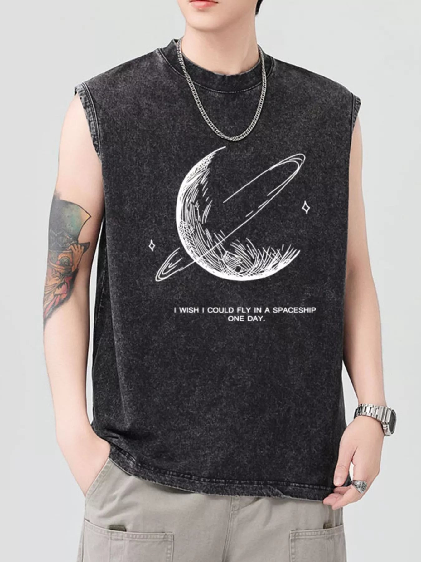 Men's Graphic Round Neck Tank - My Wear Clothing Co