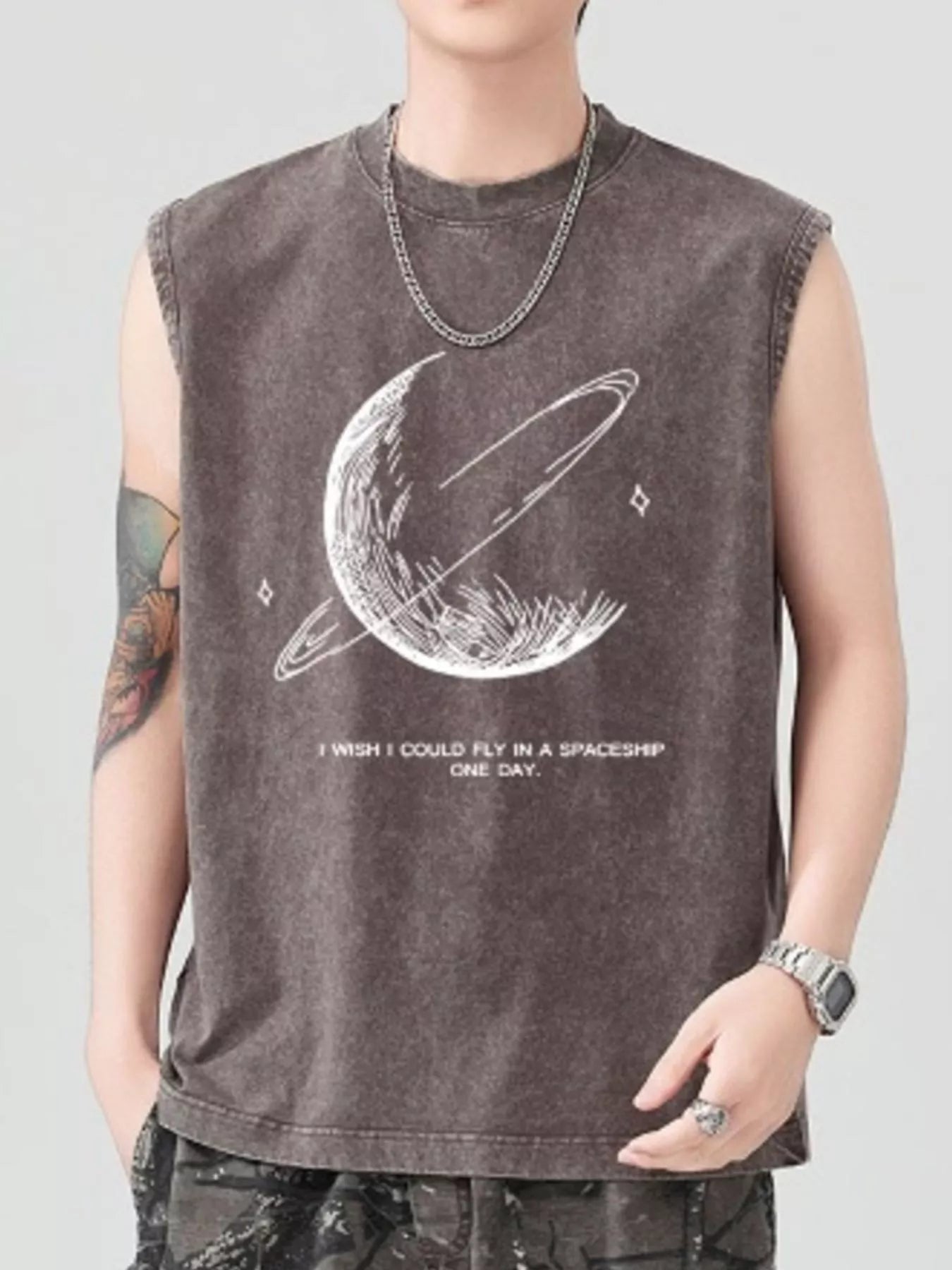 Men's Graphic Round Neck Tank - My Wear Clothing Co