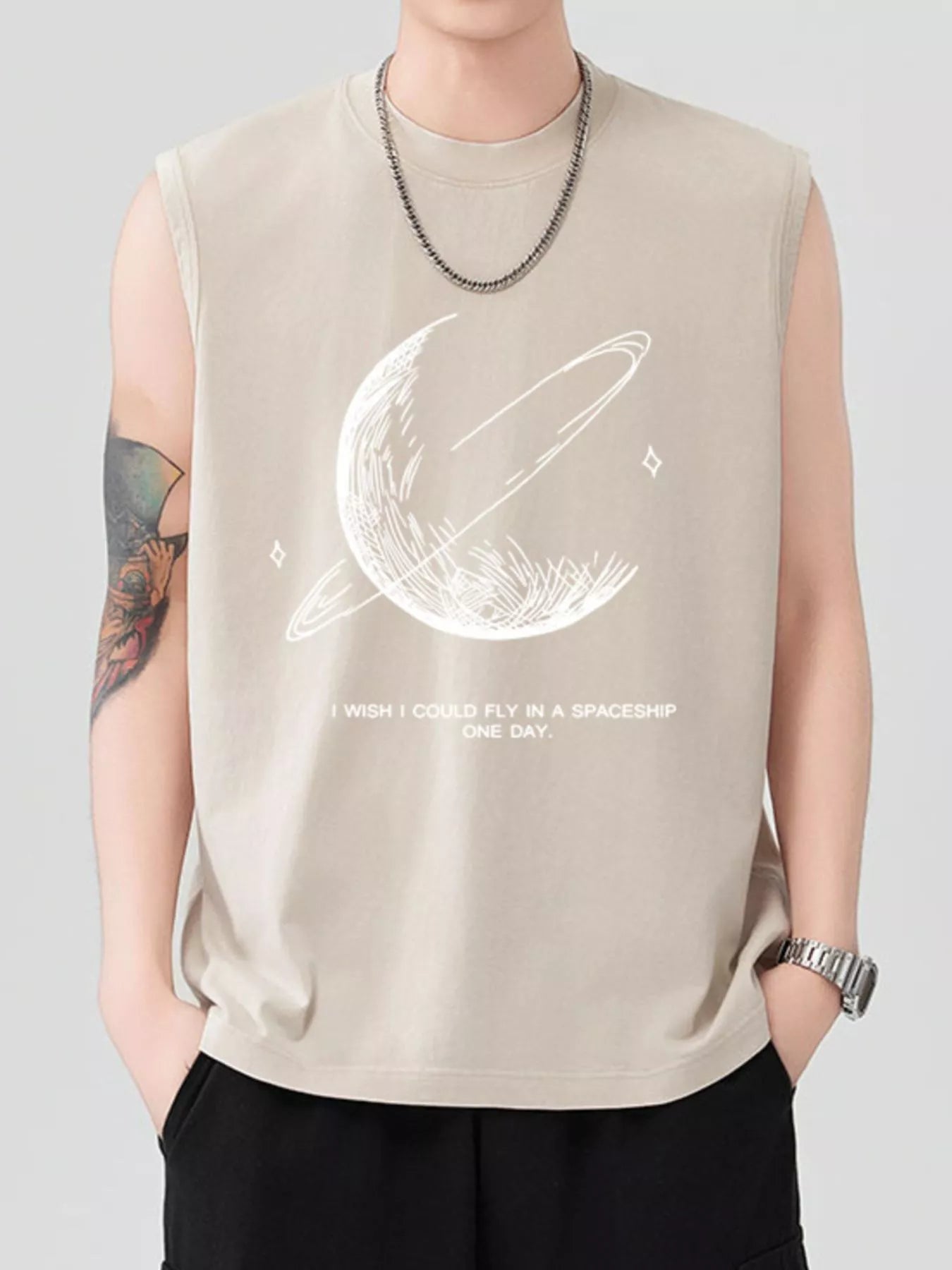 Men's Graphic Round Neck Tank - My Wear Clothing Co