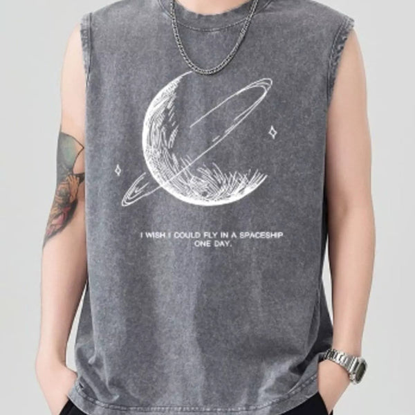 Men's Graphic Round Neck Tank - My Wear Clothing Co