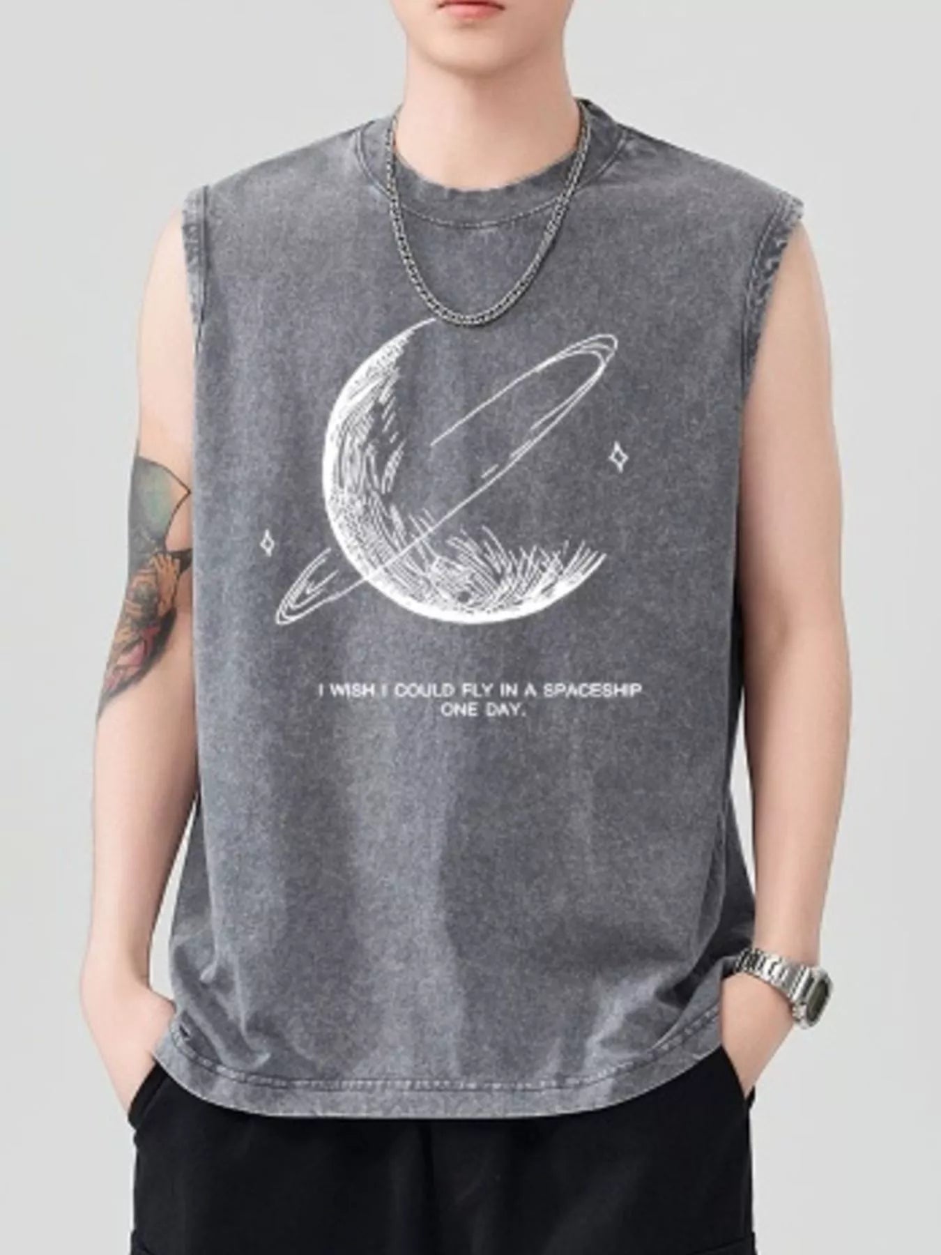 Men's Graphic Round Neck Tank - My Wear Clothing Co