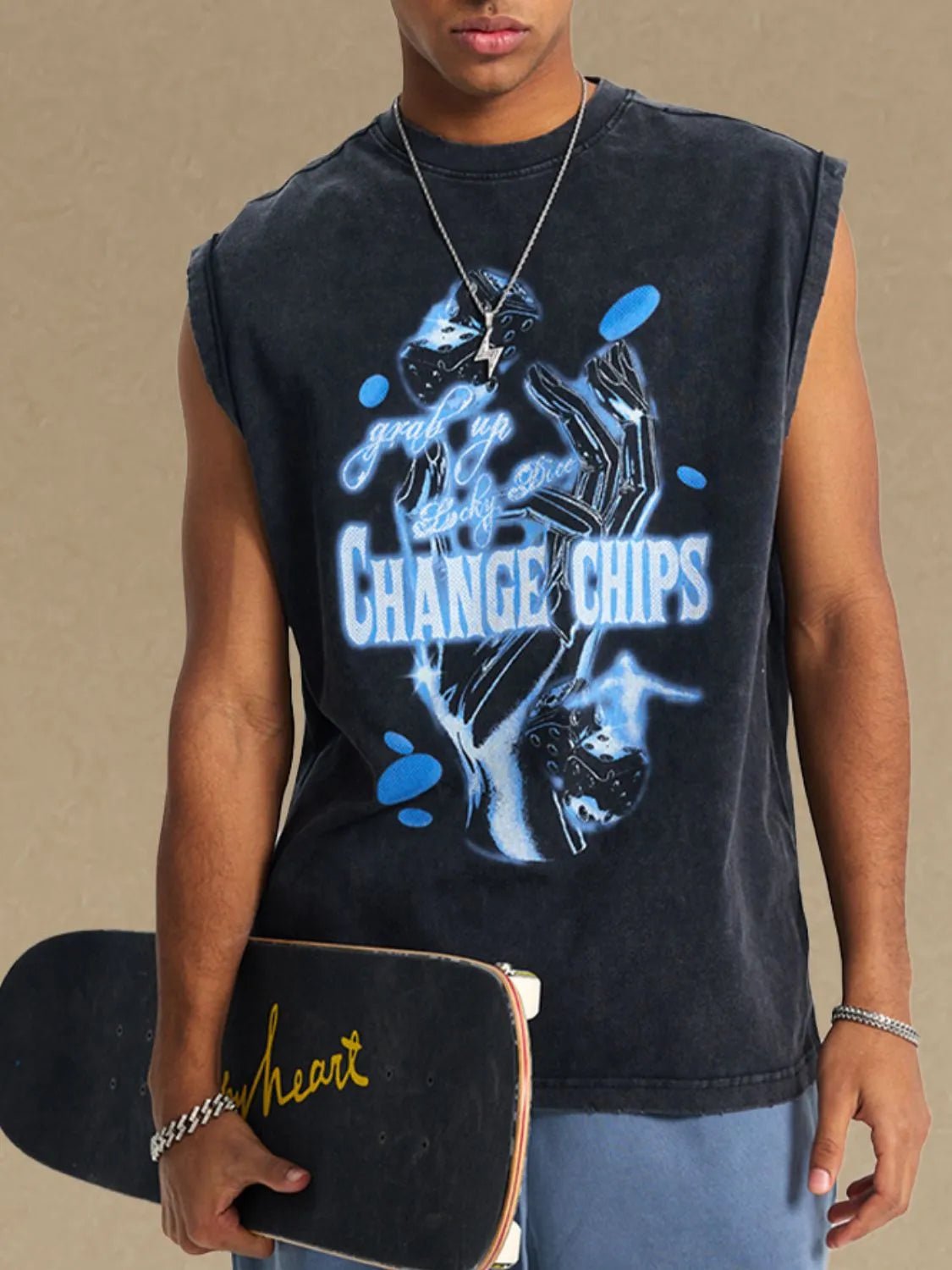 Men's Graphic Round Neck Tank - My Wear Clothing Co