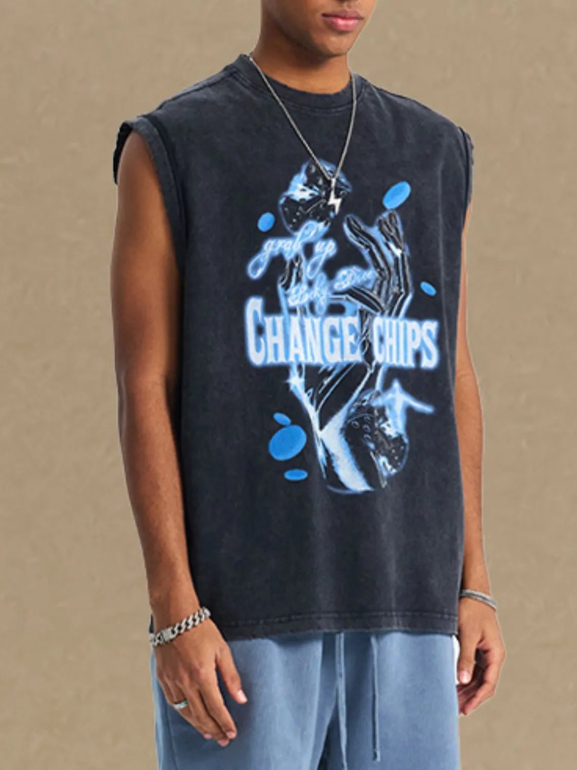 Men's Graphic Round Neck Tank - My Wear Clothing Co