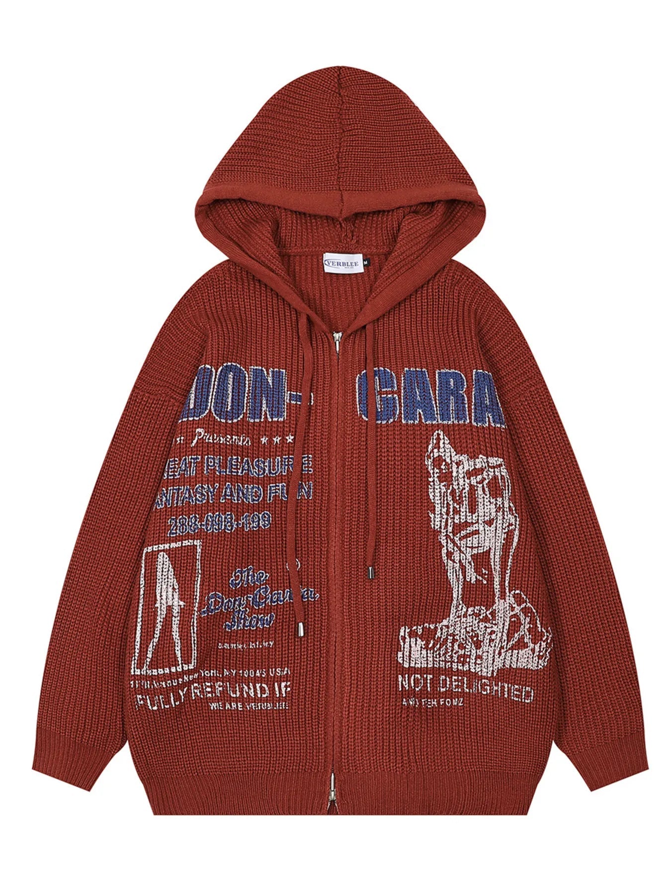 Men's Graphic Zip - Up Hooded Cardigan - My Wear Clothing Co