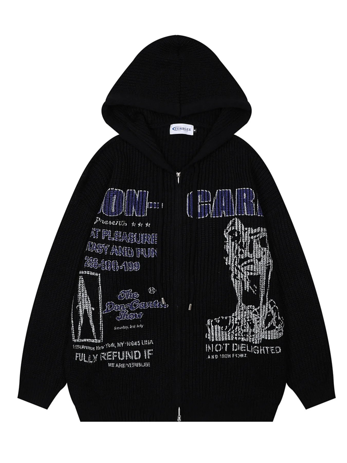 Men's Graphic Zip - Up Hooded Cardigan - My Wear Clothing Co