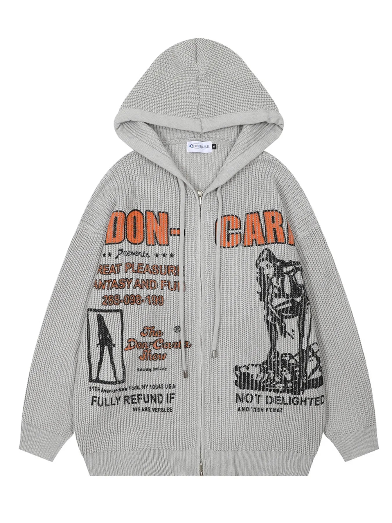 Men's Graphic Zip - Up Hooded Cardigan - My Wear Clothing Co