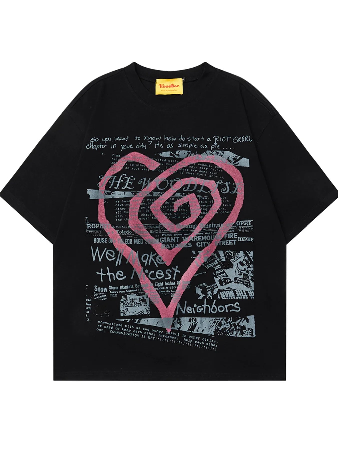 Men's Heart Graphic Round Neck Short Sleeve T-Shirt - My Wear Clothing Co